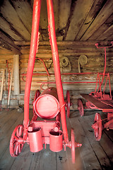 Image showing Firefighter retro stock collected in village