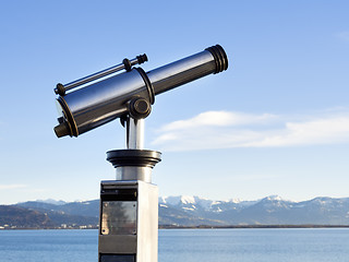 Image showing telescope with alps