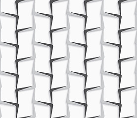 Image showing Geometrical ornament with white and gray vertical lines