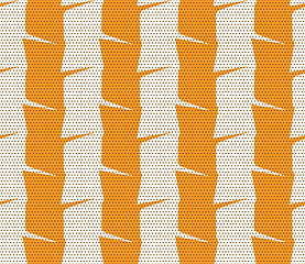 Image showing Textured ornament with orange and white vertical stripes