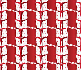 Image showing Textured ornament with red and white stripes