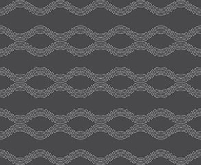 Image showing Repeating ornament horizontal wavy lines 