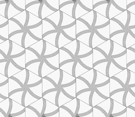 Image showing Repeating ornament gray hexagons with lines