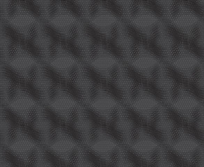 Image showing Repeating ornament black wavy texture on gray