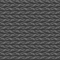 Image showing Repeating ornament dotted wavy lines horizontal on gray