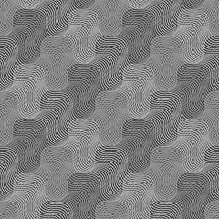 Image showing Repeating ornament intersecting light and dark gray texture