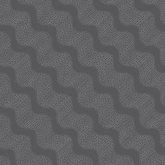 Image showing Repeating ornament dotted diagonal wavy dark gray