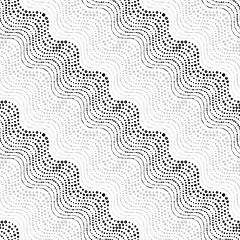 Image showing Repeating ornament of dotted wavy texture with dark to light tra