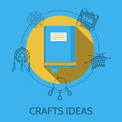 Image showing Flat design vector illustration of crafts ideas