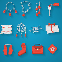 Image showing Flat icons vector collection for handmade items