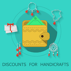 Image showing Flat design vector illustration of handicraft