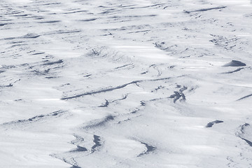 Image showing Closeup of snowdrift