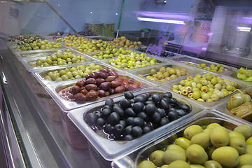 Image showing Olives - Supermarket, Spain
