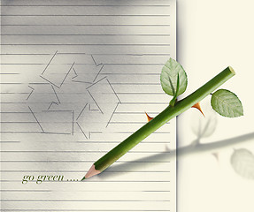 Image showing Green pencil 