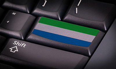 Image showing Flag on keyboard