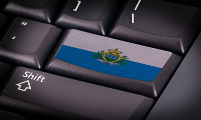 Image showing Flag on keyboard