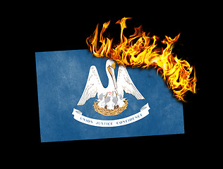Image showing Flag burning - Louisiana