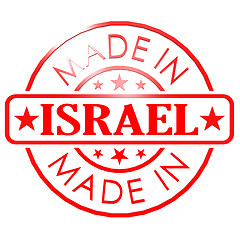 Image showing Made in Israel red seal