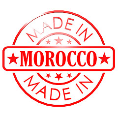 Image showing Made in Morocco red seal