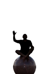 Image showing on a white background, the silhouette of a man