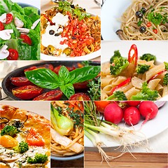 Image showing healthy Vegetarian vegan food collage