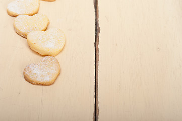 Image showing heart shaped shortbread valentine cookies