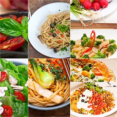 Image showing healthy Vegetarian vegan food collage