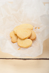 Image showing heart shaped shortbread valentine cookies