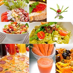 Image showing healthy Vegetarian vegan food collage