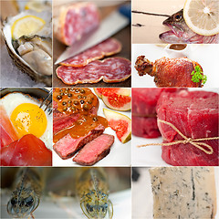 Image showing high protein food collection collage