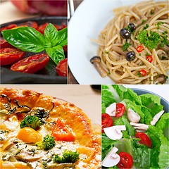 Image showing healthy Vegetarian vegan food collage