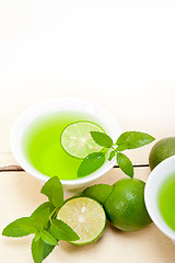 Image showing mint infusion tea tisane with lime