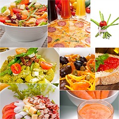 Image showing healthy Vegetarian vegan food collage