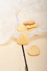 Image showing heart shaped shortbread valentine cookies