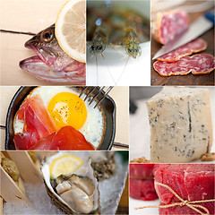 Image showing high protein food collection collage