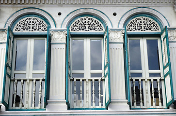 Image showing Traditional building in Chinatown of Singapore