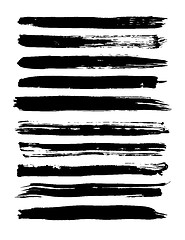 Image showing Vector set of grunge brush strokes.