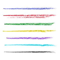 Image showing Colored brush strokes of pastel