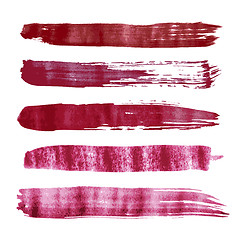 Image showing Red vector watercolor brush strokes