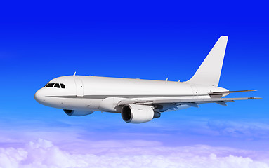 Image showing cargo plane on blue sky