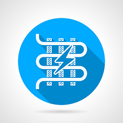 Image showing Round vector icon for electrical underfloor heating