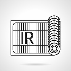 Image showing Radiant underfloor heating vector icon