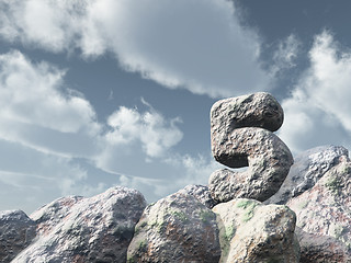 Image showing number five rock