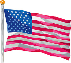 Image showing USA Flag Stars and Stripes Low Polygon