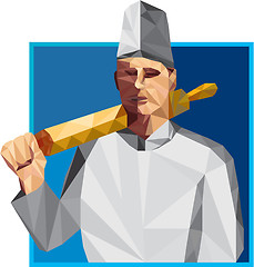 Image showing Chef Cook Rolling Pin Low Polygon