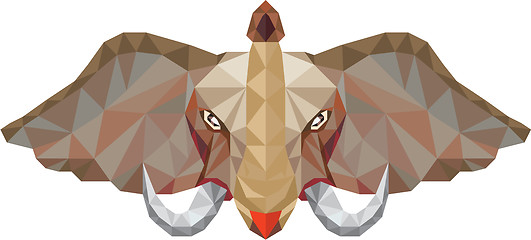 Image showing Elephant Head Tusk Low Polygon