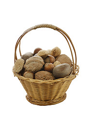 Image showing Nuts Mix In A Basket