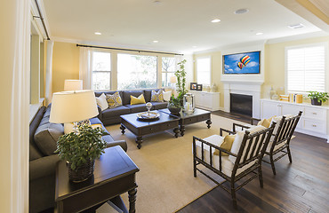 Image showing Beautiful Custom Living Room Interior