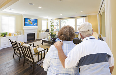 Image showing Senior Couple Overlooking A Beautiful Living Room