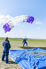 Image showing Parachutist missed by landing point